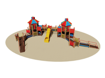 Giochipark Village Wonders 1001 Playground tours, toboggans et panneaux de jeux pour 30 enfants