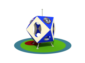 Giochipark Cadre à grimper Cosmos 1204 Giochipark avec poteau PEHD H 233cm