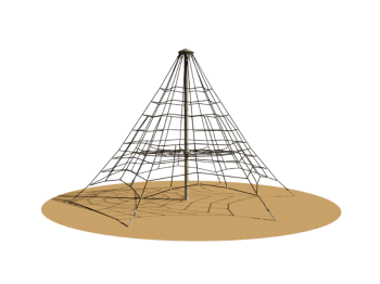 Giochipark Araignée d'escalade 1205 Pyramide de cordes pour aire de jeux 530x359hcm souterrain