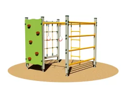 Giochipark Palestrina Atlanta 713M Giochipark montanti alluminio anelli spalliera 166x166cm