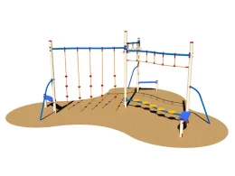 Giochipark Makalu 968 Giochipark cadre d'escalade cm590x525x280h barres d'escalade horizontales