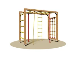 Giochipark Multigame Ecuador 741 aire de jeux filet bois corde poteaux 250x120x220h