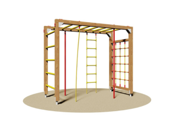 Giochipark Multigame Ecuador 741 aire de jeux filet bois corde poteaux 250x120x220h