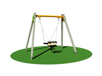 Giochipark Swing Love 954 parent enfant acier double siège plat/cage H240cm