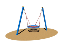 Giochipark Luna 976 Giochipark balançoire en acier galvanisé diamètre 100cm EN 1176 h222cm