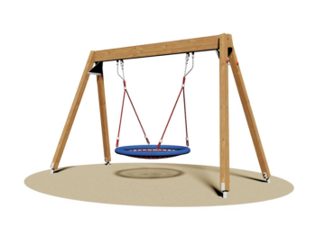 Giochipark Berceau de balançoire 852 Giochipark siège en bois stratifié Ø120cm EN 1176 h 230cm