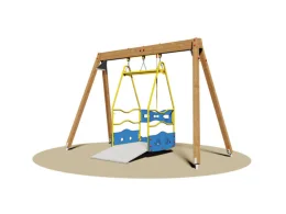 Giochipark Altalena Grenoble 1030 Giochipark legno piattaforma carrozzine EN 1176 h 245cm