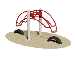 Giochipark Vegas 853 Aire de jeux en acier galvanisé et bois avec paliers en téflon