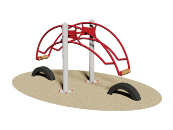 Giochipark Vegas 853 Aire de jeux en acier galvanisé et bois avec paliers en téflon