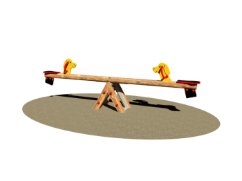 Giochipark Bilico Dog Dog 732 Aire de jeux en bois de pin, sièges en bouleau et formes en okoumé