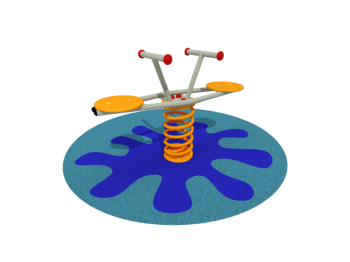 Giochipark Jeu à ressort Xeno 1077 Acier et PEHD H44cm EN 1176 pour 2 utilisateurs