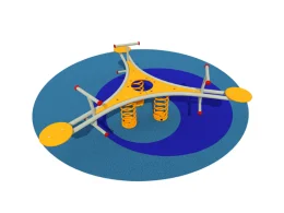 Giochipark Dondolo a molla Hydra 1086 Giochipark acciaio e PEHD H48cm EN 1176 per 3 utenti
