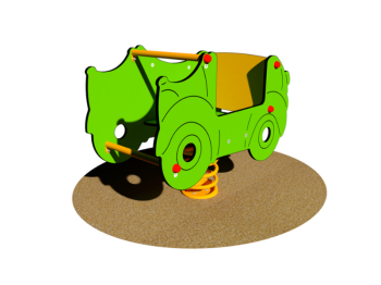 Giochipark Jeu à ressort Green Car 1020 HPL H50cm EN 1176 inclus pour les enfants de 2 à 8 ans