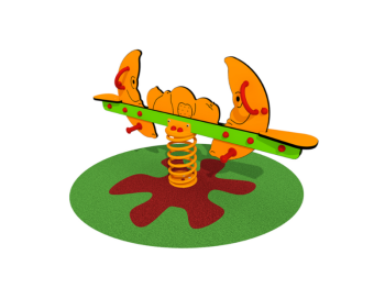 Giochipark Jouet à ressort Big Fruit 1076 HPL H75 cm EN 1176 pour enfants 3-8 ans 2 places