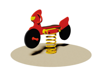 Giochipark Jeu à ressorts en okoumé multicouche Moto 508M H55cm EN 1176 enfants 3-8 ans