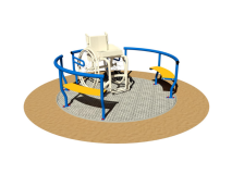 Giochipark Carousel Friends 996 Giochipark Ø203cm 6 places EN 1176 accessible aux poussettes