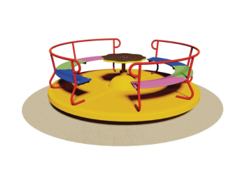 Giochipark Carousel Sofa 830 Giochipark acier bois fibre de verre EN 1176 Ø201cm