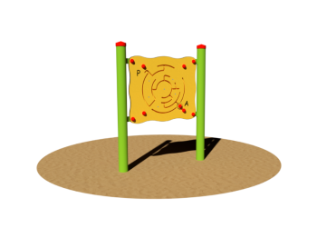 Giochipark Panneau labyrinthe sensoriel 293 aire de jeux HPL Ø89mm 3-8 ans 98x115cm