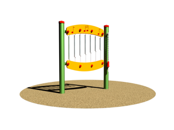 Giochipark Panneau sensoriel Xylophone 297 PEHD acier EN 1176 Ø89mm 3-8 ans