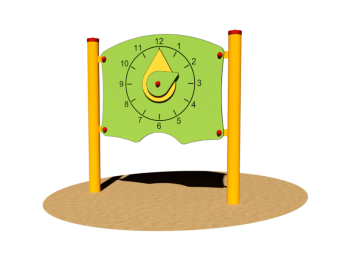 Giochipark Pannello Giochipark Time 302 acciaio Ø89mm HPL EN 1176 gioco orologio 3-8 anni