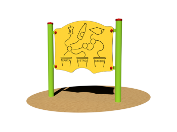 Giochipark Ecology Playground Panel 303 steel Ø89mm EN 1176 tactile path 3-8 years