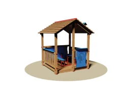 Giochipark Casetta Nevada 810 Giochipark legno pino nordico EN 1176 2-8 anni 170x180x200h