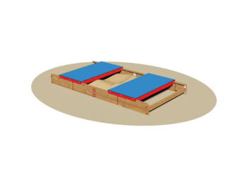 Giochipark Sabbiera Colorado 814 Giochipark legno pino nordico EN 1176 2-8 anni 400x200x40h