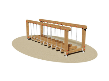 Giochipark Passerelle Missouri 817 Giochipark bois pin EN 1176 6-12 ans 340x90x110h