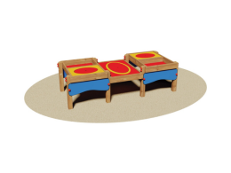 Giochipark Tavolo ricreativo Work 894 Giochipark legno EN 1176 vasche sabbia 210x90x60cm