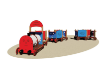Giochipark Safari Express 729 Train jouet en bois EN 1176 3 wagons 553x483x163cm