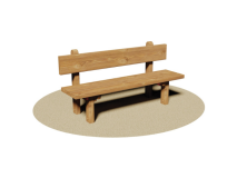 Giochipark Panca bambini 890 Giochipark legno pino EN 1176 cm120x40x60h età 2-8