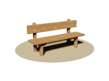 Giochipark Panca bambini 890 Giochipark legno pino EN 1176 cm120x40x60h età 2-8
