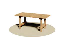 Giochipark Tavolo bambini 891 Giochipark legno pino EN 1176 cm120x60x54h età 2-8