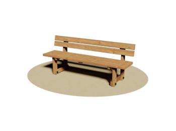 Giochipark Panca Moderna 510 Giochipark legno pino nordico cm190x50x80h 3 posti