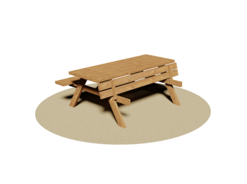 Tavolo Week-end Light 512L Giochipark legno panche ribaltabili cm190x150x80h