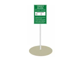 Giochipark Cartello Parco Giochi Giochipark alluminio palo Ø 60mm da interrare cm60x90h
