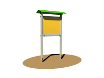 Giochipark Bacheca Ariel 682 Giochipark alluminio e PEHD pannello HPL 90x70cm da interrare