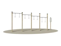 Giochipark Bassin Circonvention Playground 5 montants 4 barres Ø 4cm panneau inclus