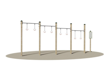 Giochipark Bassin Circonvention Playground 5 montants 4 barres Ø 4cm panneau inclus