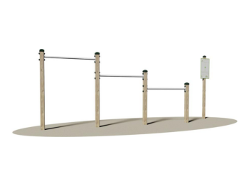 Giochipark Barre Traction bar 2 Playground bois 9x9cm acier barres Ø 4cm outdoor