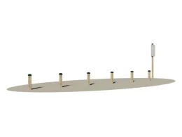 Giochipark Slalom h50 Giochipark legno 9x9cm 6 montanti verticali outdoor fitness