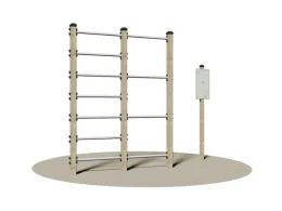 Giochipark Terrain d'escalade bois et acier 11 barres Ø4cm outdoor fitness EN 16630