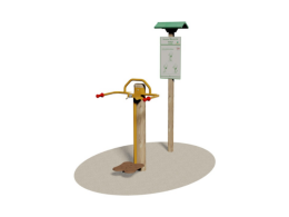 Giochipark Stazione oscillazione tronco Giochipark cm75x155x205h legno acciaio zincato