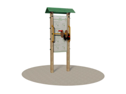 Giochipark Stazione rotazione braccia Giochipark cm75x90x215h legno acciaio parchi fitness