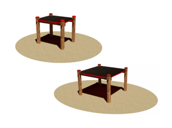Pedana Small e Big Giochipark fitness cani legno pino multistrato EN1176