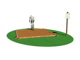Giochipark Arena di Sabbia 3201 Giochipark legno pino Ø12cm EN 1176 345x324x15h interrare