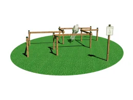 Giochipark Chicane 3202 Giochipark legno pino EN 1176 Ø9x9cm 575x560x108h interrare