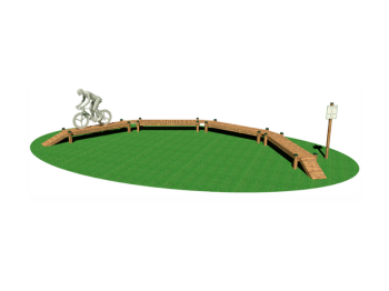Giochipark Courbe de passage 3204 Giochipark bois pin EN 1176 cm965x450x45h souterrain