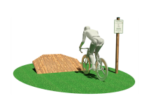 Giochipark Tornante 3205 Giochipark bois pin EN 1176 cm 140x174x45h acier tubulaire