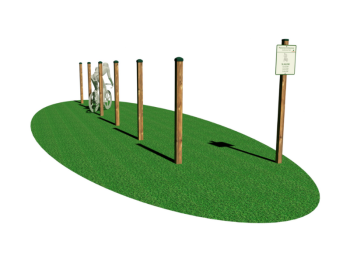 Giochipark Slalom H 150 3208 Giochipark bois pin EN 1176 cm960x9x150h acier galvanisé